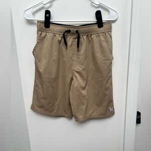 Hurley Boys Tan Drawstring Shorts Size 14/16